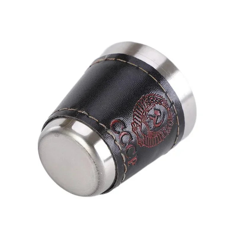 Shot Glasses 4pcs Vodka Cup 304 PU Holster Russia Stainless Steel Mini Wine Tumbler 30ml Shot Glass Set Outdoor Product