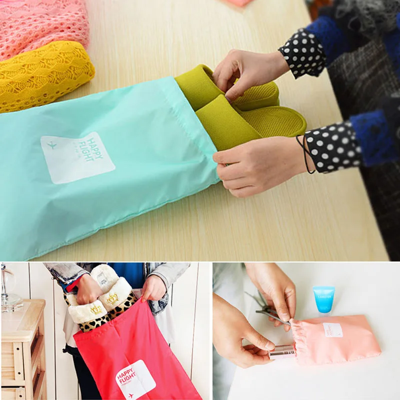 4 Pcs / Lot Waterproof Travel Storage Bags Travel Shoe Makeup Organizer Laundry Bag Underwear Cosmetics Sorting Package shoe bag travel makeup containers