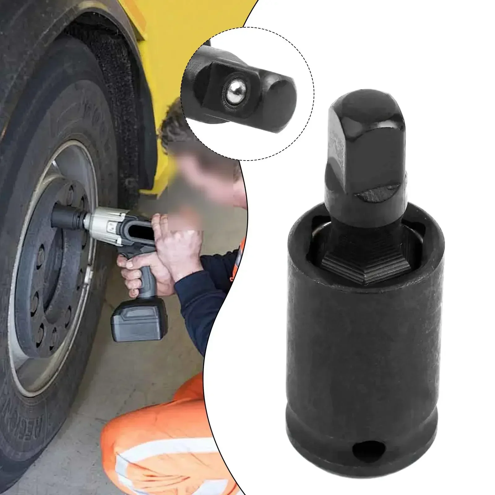 1/4inch Universal Pneumatic Swivel Joint Drive Socket Air Impact Wobble Socket Wrench Adapter Converter 360&deg;rotate Hand Tool pneumatic socket adapter