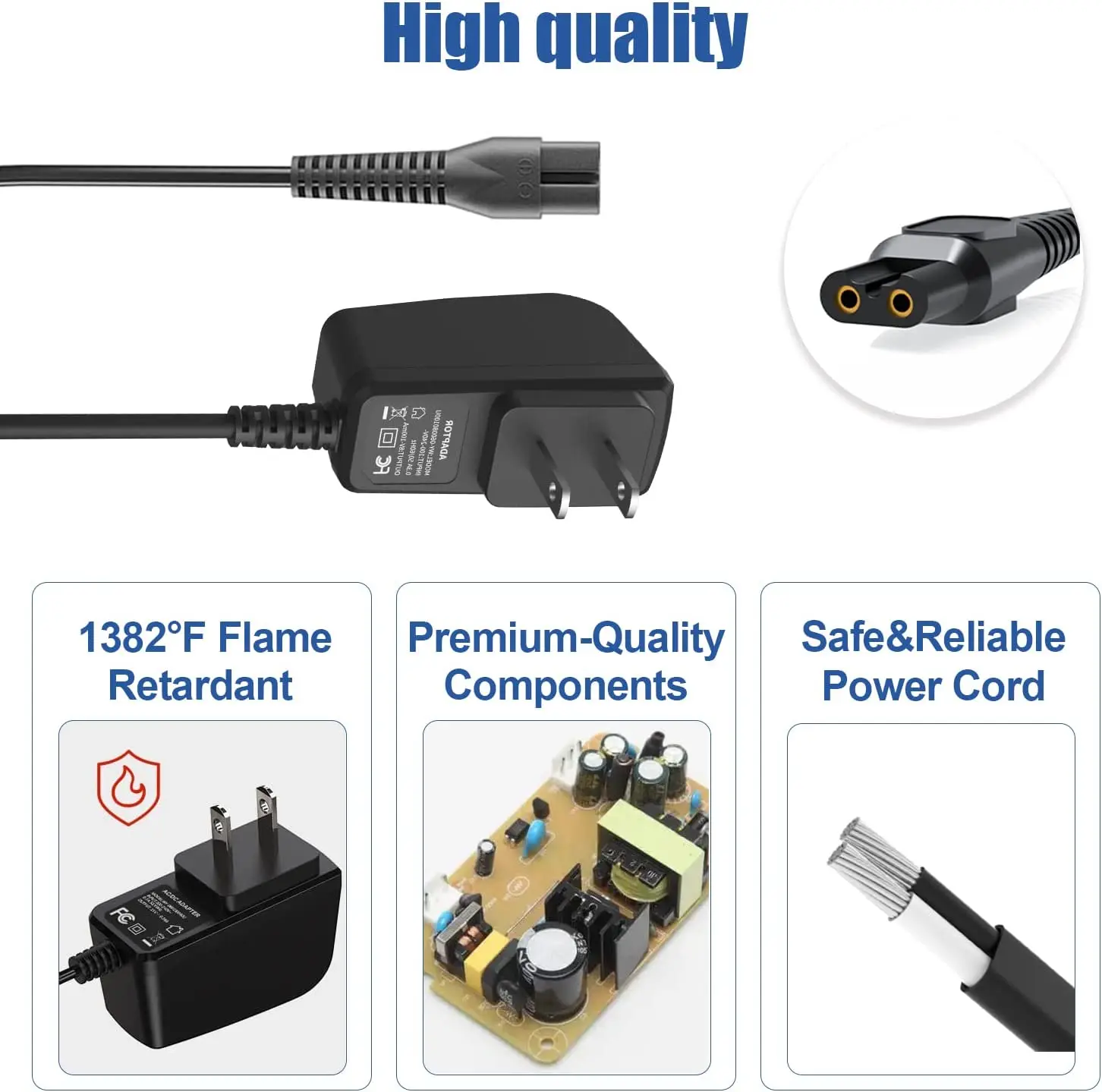 3.5V1A AC Adapter Clipper Charger for Wahl Color Pro Cordless Hair Clipper & Trimmer 9649 Replacement Wahl Power Cord charger adapter power supply adapter battery charger adapter