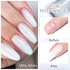 MEET ACROSS 2/4pcs Milk white Extension Nail Gel Set Baby Boomer Quick Building Nail Gel Polish Soak Off UV Nail Art Tools Kits 4