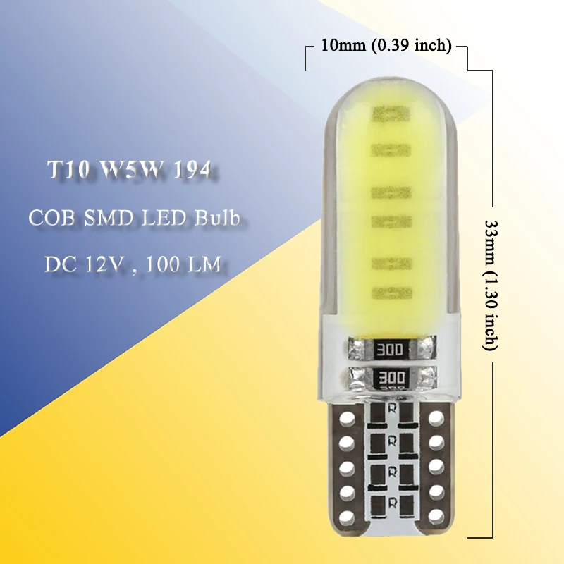 T10 W5W LED ,  COB 12V 7500K  ڵ ׸   , ȣ Ʈũ  ̵ , 10 