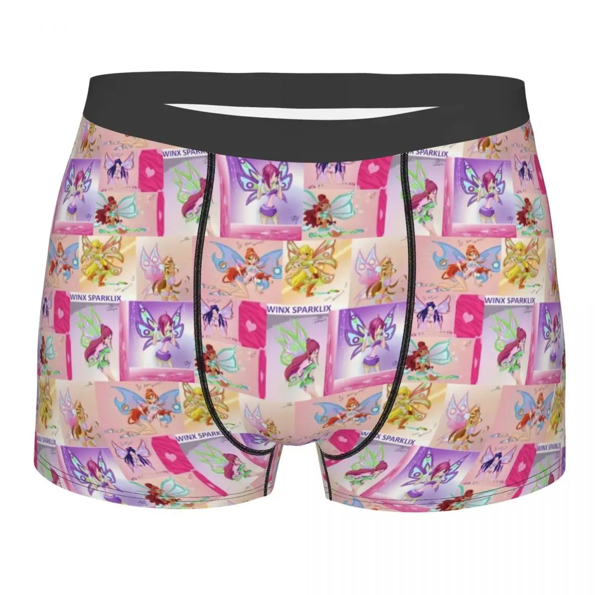 

Custom Disney Anime Winx Club Underwear Men Stretch Boxer Briefs Shorts Panties Soft Underpants For Male