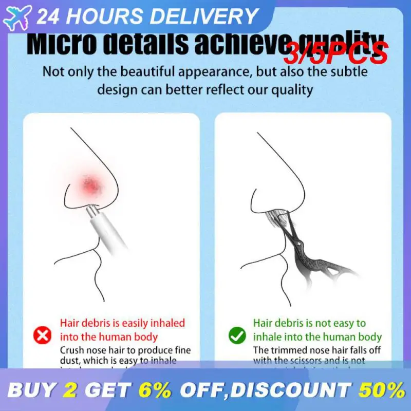 3/5PCS Face Hair Removal Precise Grooming Durable Stainless Steel Ergonomic Design Popular High-quality High Demand