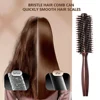 Wood Handle Round Rolling Brush Straight Twill Hair Comb Boar Bristle Round Barrel Hair Curling Brush Hairdressing Beauty Tools 6