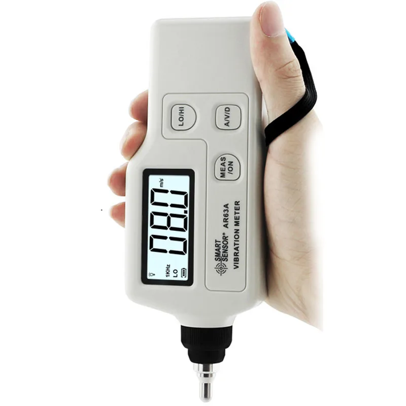 SMART SENSOR AS63A Portable Handheld Vibration Meter Digital LCD Screen Vibration Tester Acceleration