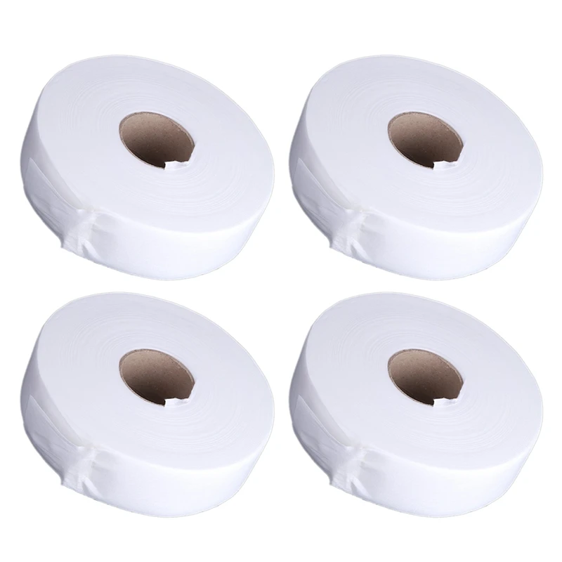 4x 100 Yards Depilatory Paper Hair Removal Wax Strips Nonwoven Paper Waxing Roles (white
