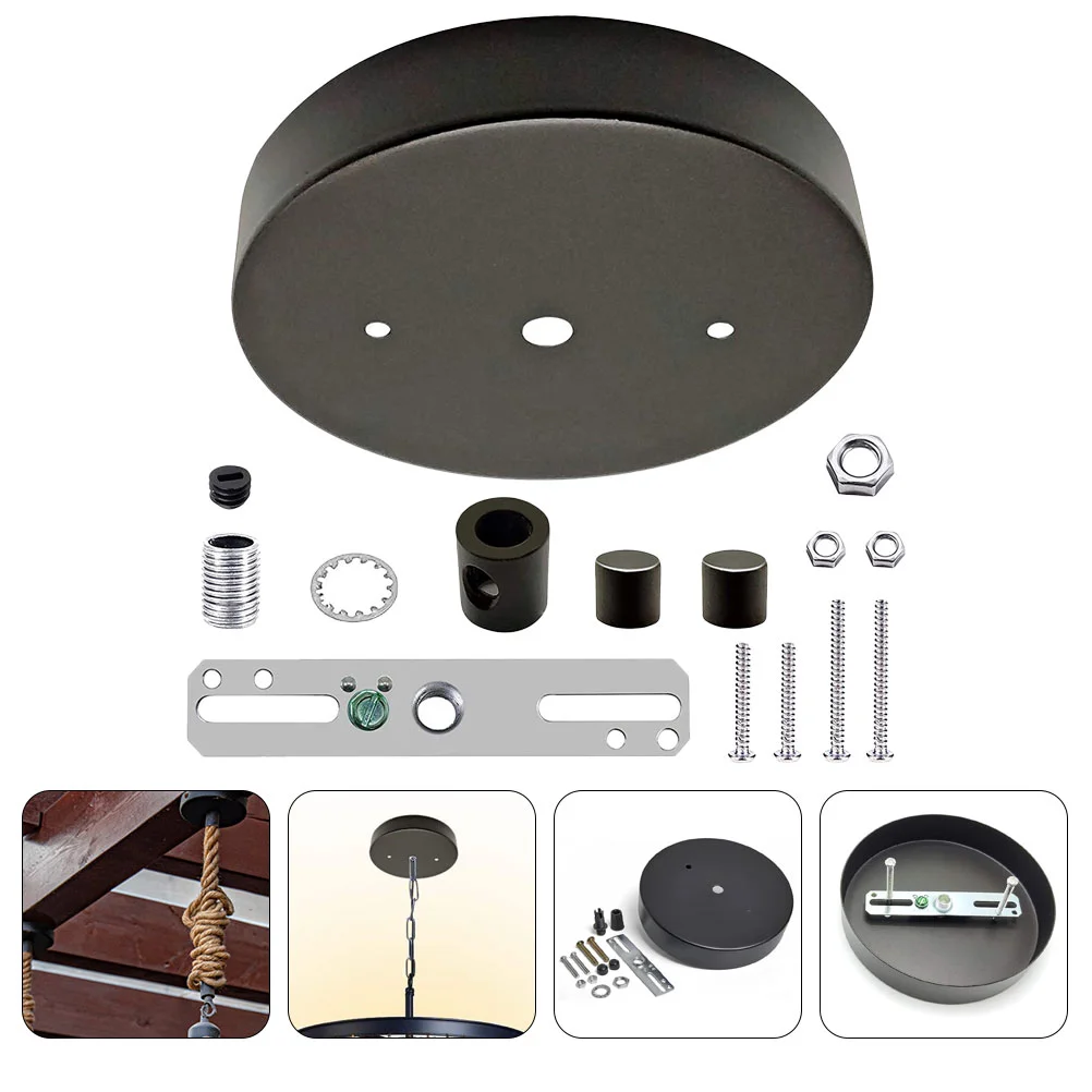 

Lamp Ceiling Cover Panels Light Fixture Mounting Plate Chandelier Canopy Lights Bracket Iron Base Pendant