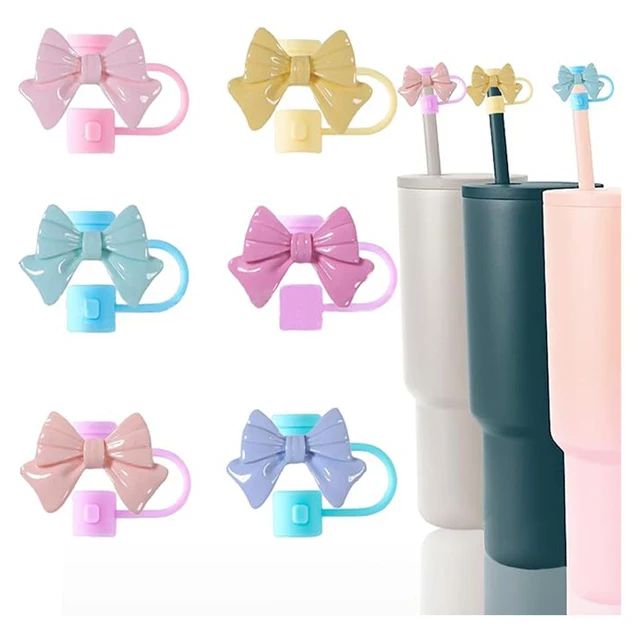 Cute Reusable Bow Straw Topper 1