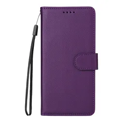 Anti - Theft Magnetic Leather Flip Wallet Phone Case - Galaxy S26 Edge (PURPLE)