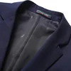 Blazer New Men's Fashion Business Solid Color British Style Professional Work Groom Wedding Dress Best Man Blazer Jacket 4