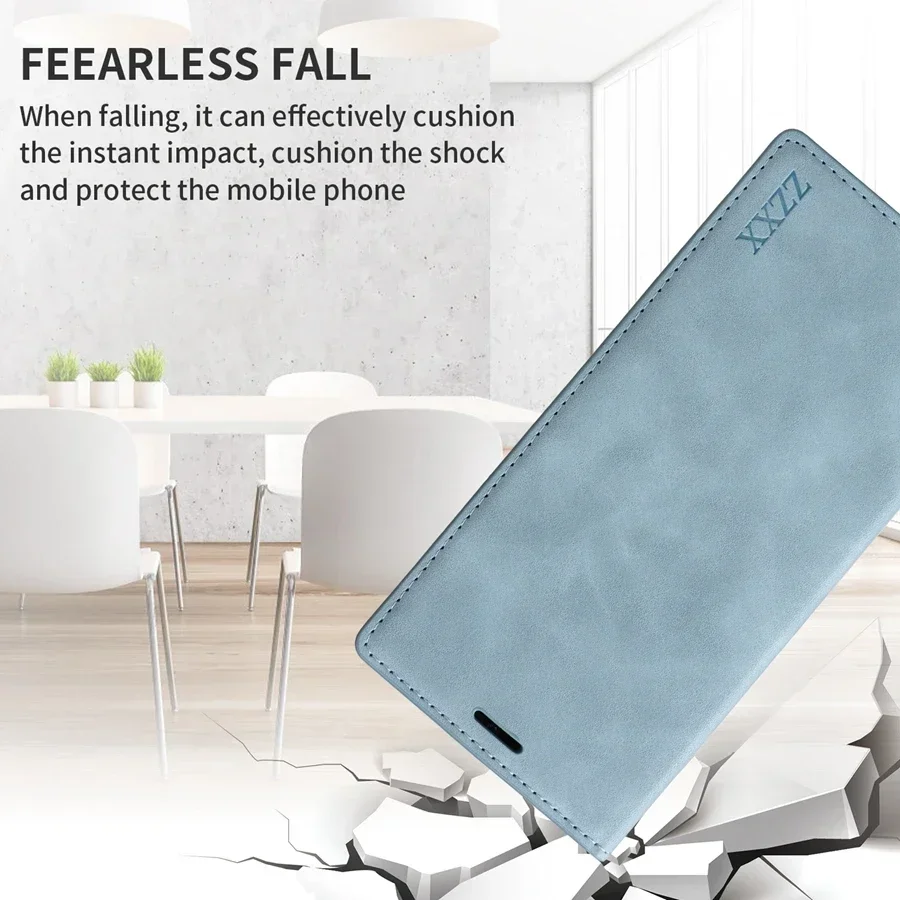 Wallet Skin Feel Flip Leather Phone Case