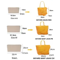 Sac à insérer en feutre, organisateur de cosmétiques, fourre-tout Goyard, sacs de maquillage avec fermeture éclair, pochette intérieure adaptée aux sacs à main de luxe pour femmes 2