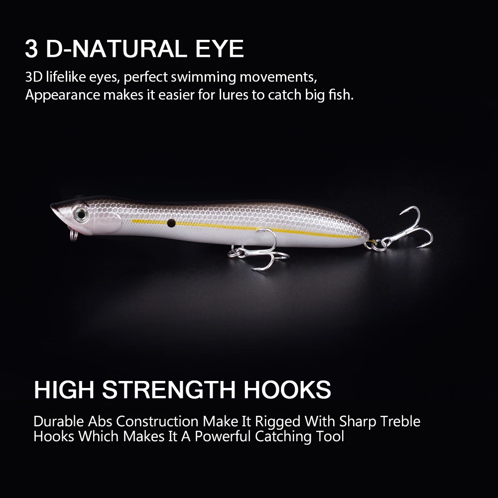 120mm/18g Topwater Pencil Popper Floating Fishing Lure Snakehead Wobblers  Tackle Baits Minnow For Snapper Flounder Bass Chub - AliExpress