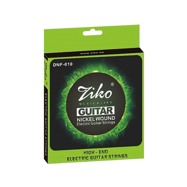 Ziko Dnf Elektromos Gitárhúrok Nikkel Bevont Szénacél Hatszögletű Ötvözet Gitárhúrok, 6 db - Image 4