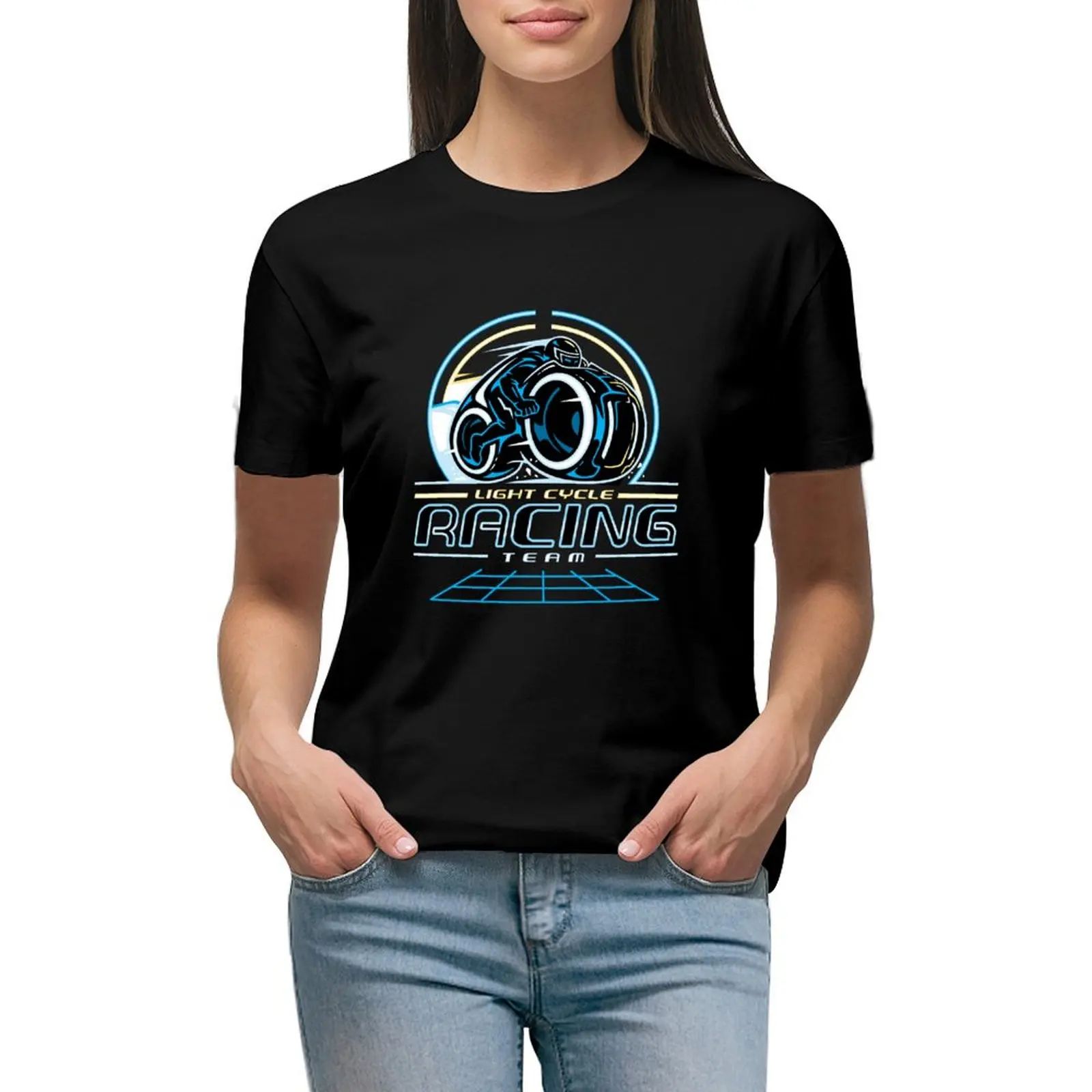 

Light Cycle Racing T-Shirt vintage clothes quick drying t-shirts for Women loose fit