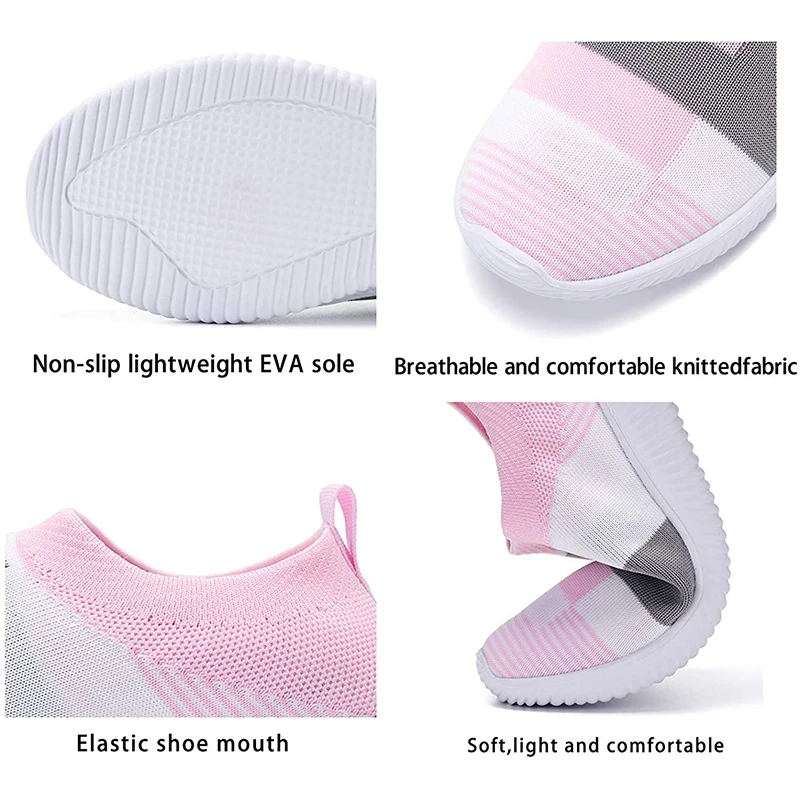 Women Walking Shoes Sneakers Comfortable Loafers Casual Shoes Slip on Sports Shoes Ladies Sock Footware Female Tennis Zapatillas