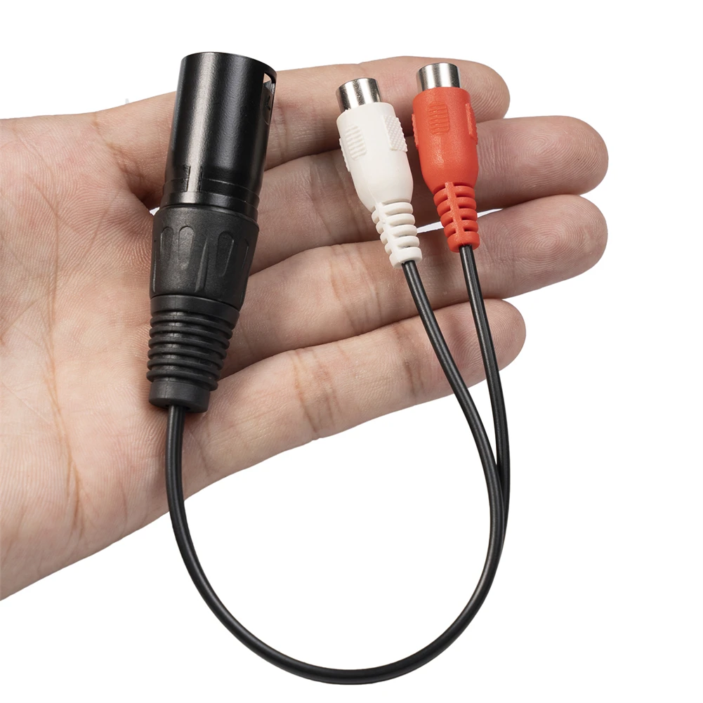 

XLR Male To 2-RCA Female Microphone Adapter Cable 2 Colorful Male Plugs Electronics Replacement Parts For Mic Speaker Amplifiers