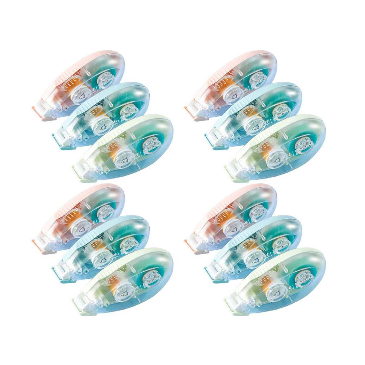 

12 шт./упаковка, двусторонний скотч, 3 цвета