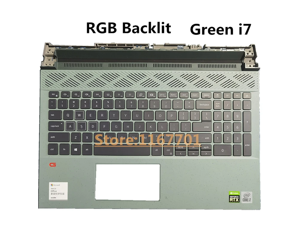 Dell Inspiron G15 5510 5511 5515, 미국 오리지널 노트북, 흑백, RGB 백라이트 키보드 커버, 케이스, 쉘, 화이트, 그린, 블랙, 신제품
