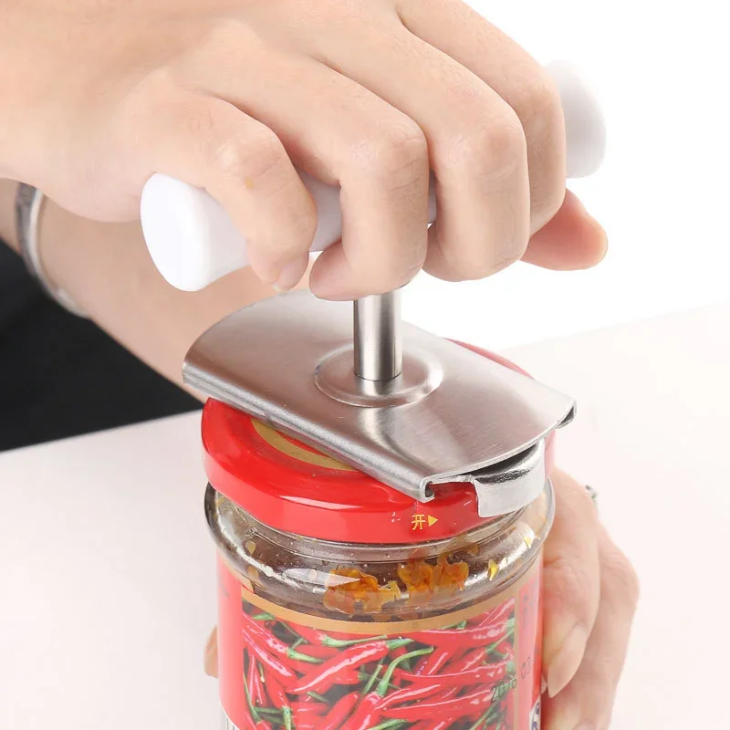 Adjustable Bottle Cap Opener wrench Stainless Steel Lids Off Jar Opener Labor-saving Screw Can removing tool Kitchen Gadget can bottle opener