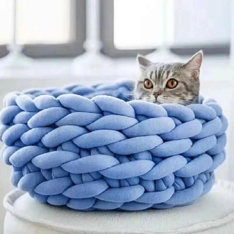 250g 2cm Super Chunky Yarn Thick Bulky Giant Thread White For Hand Knitting Bag Hat  Diy Coarse Velvet Soft Big Blanket Carpet 3