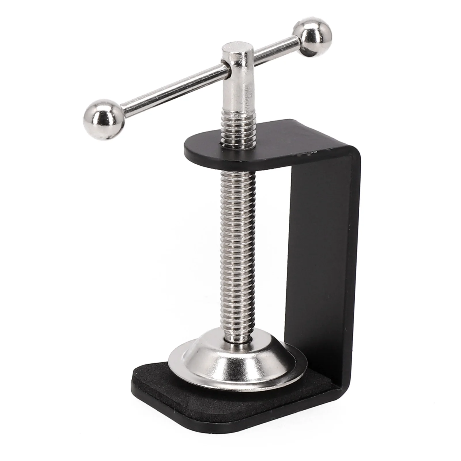 Table Mount Clamp Clamp Home Office Shop C-shaped Design Silicone Pad Stable Metal Base 5cm Height Securely Mount