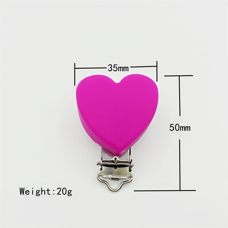 4pcs Heart Shape Silicone Pacifier Clips Leaves Mouse Silicone Clip Nursing Safe Baby Toys Accessories DIY Pacifier Chain Clamps 3