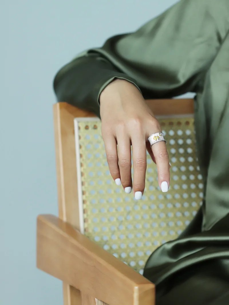 Silver Two Tone Plating Tree and Moon (Turquoise or Opal)