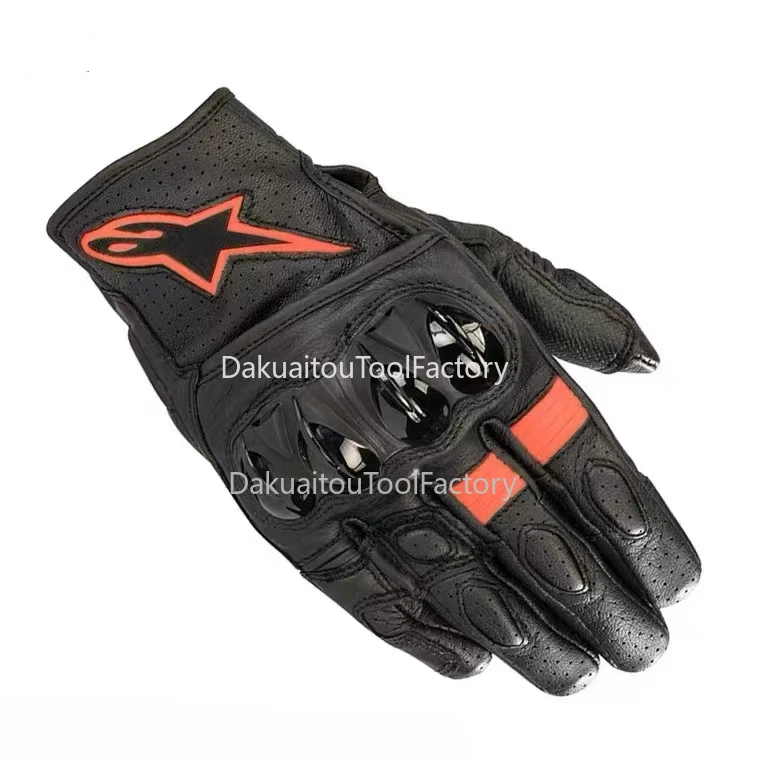 

V2 motorcycle and motorcycle riding touch screen gloves, breathable leather off-road anti fall gloves for summer