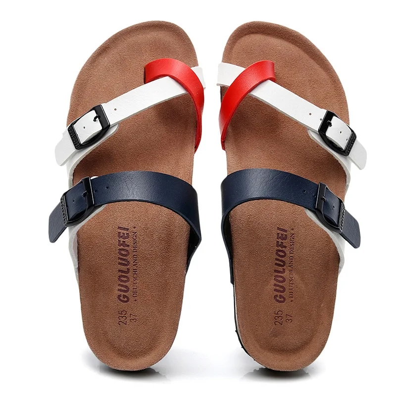 Hot Sale Summer Beach Women's Slippers Synthetic Cork Sandals Women Flat Non-slip Flip Flops Shoes