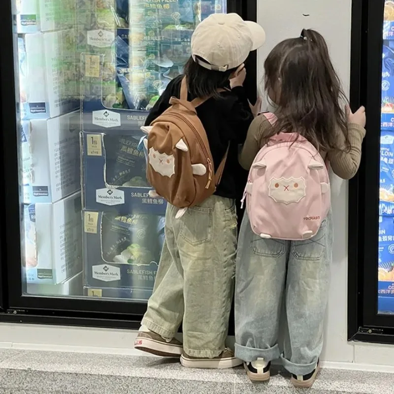 New Child Lightweight Crossbody Bag Cartoon Lovely Sheep Backpack Kids Versatile School Bag for Student Girl Boy