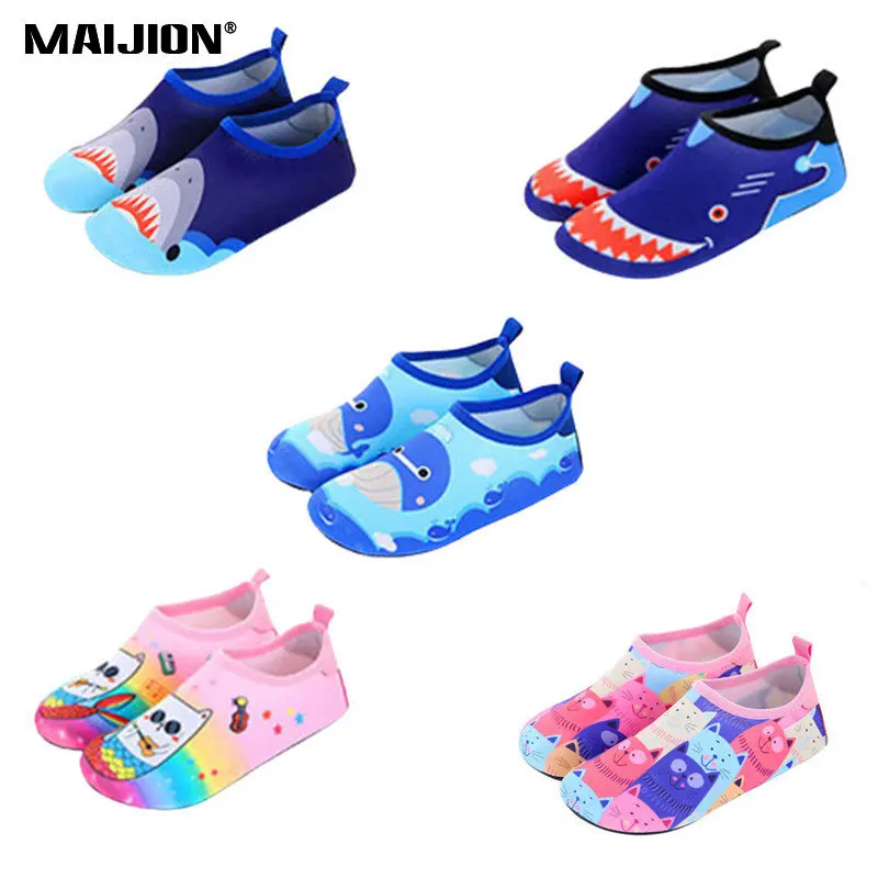 Boy Girl Breathable Quick Dry Non-Slip Aqua Shoe Lightweight Barefoot Beach Water Sports Shoe Children Soft Swimming Wading