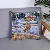 Useful Pillow Cover  Breathable Peach Skin Square Pillow Case  Xmas Home Hotel Dorm Office Throw Pillow Cover Decor 6