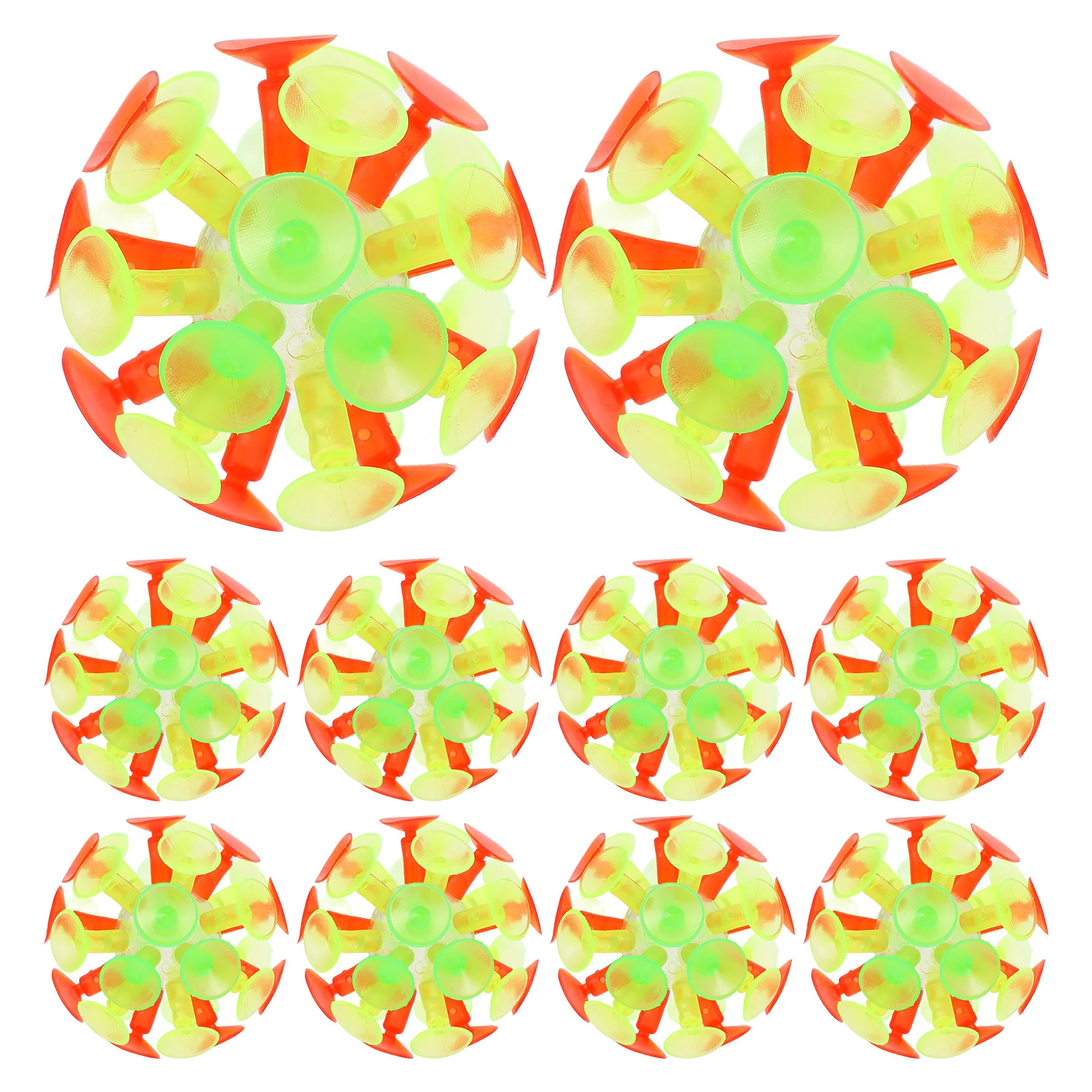 

10 Pcs Childrens Toys PVC Suction Cup Creative Balls for Kids Playsets Fun Bounce