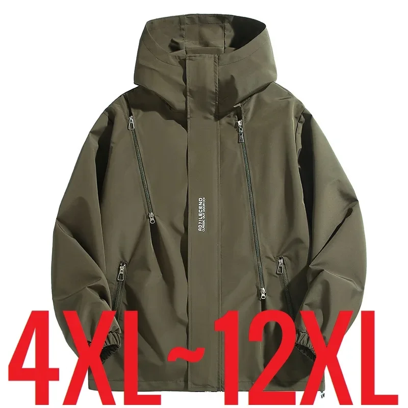 Veste bomber imperméable pour pêche - Taille 12XL - Coupe-vent avec capuche - Homme