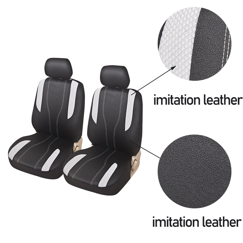 

AUTO PLUS Universal Polyester and Mesh Car Seat Cover Imitation Leather Full Set Car Assessoires Interior for Women Man Girls