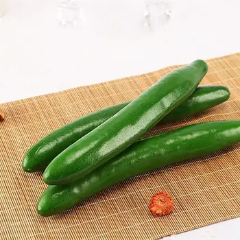 인공 오이 시뮬레이션 폼, 실물 같은 가짜 야채 사진 소품, 가정 주방 장식, 어린이 교육 장난감, 3 개