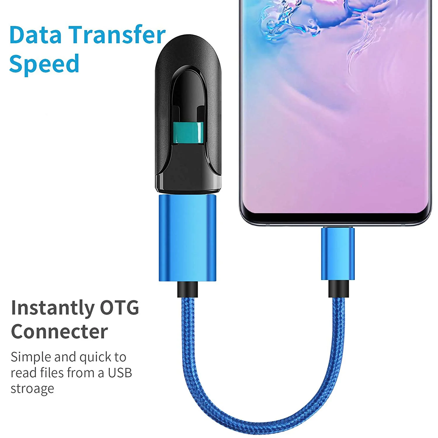 Universal USB-C to USB-A 3.0 OTG Adapter Cable