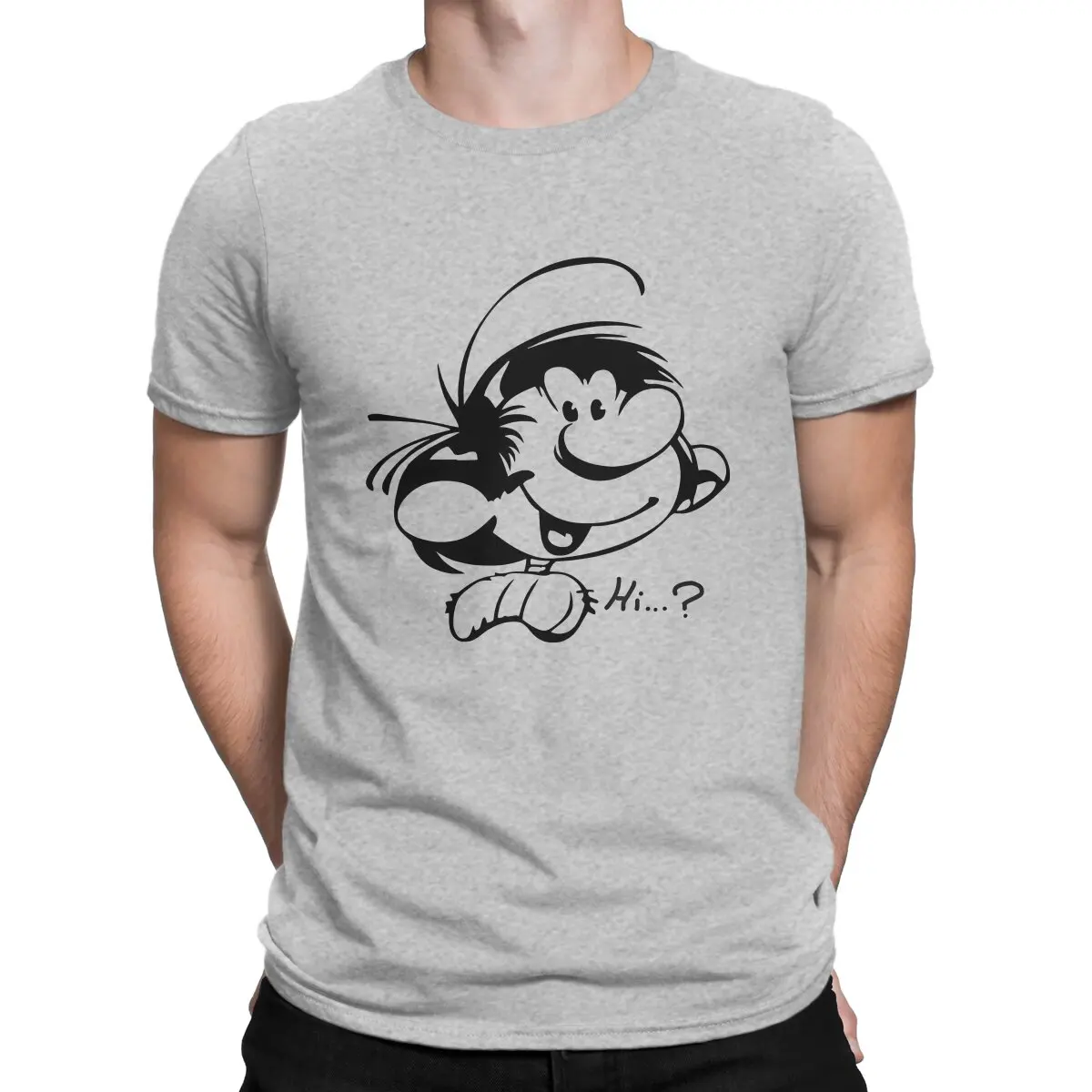 

Hi Men's T Shirt Gaston Lagaffe Unique Tee Shirt Short Sleeve O Neck T-Shirt 100% Cotton Gift Idea Tops