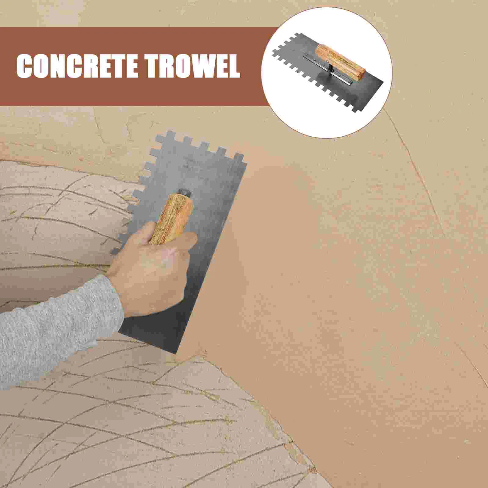 Metal Trowel Mason Tools Masonry Hand Wood Steel Concrete Tile with Wooden Handle