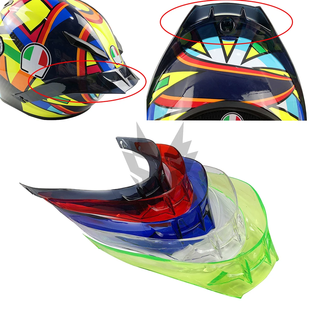 Alerón Trasero Soledad Para Casco De Motocicleta Oro Spoiler De Casco