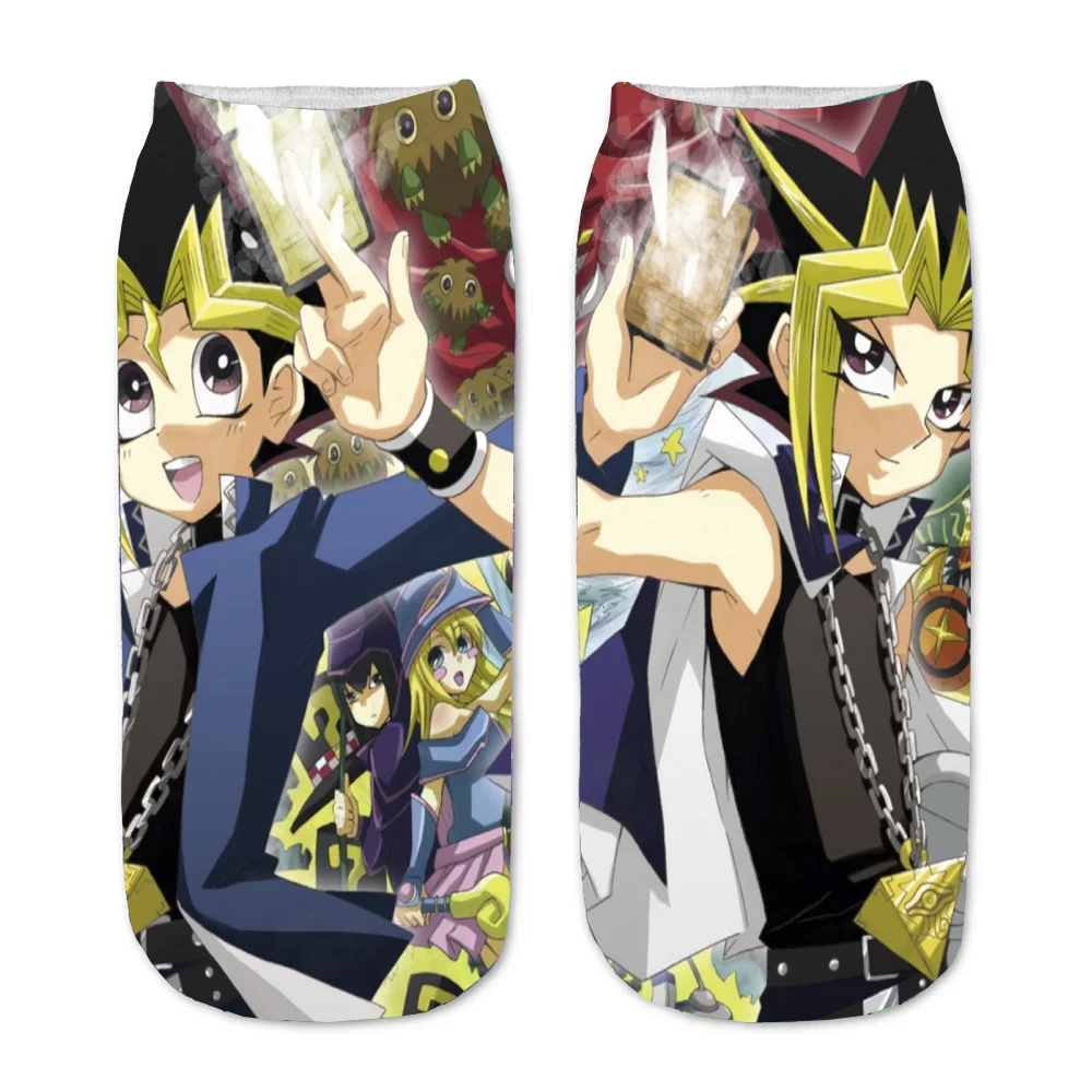 

Teenager Short Sock Kawaii Ankle Socks Anime Yu-Gi-Oh! 3D Printed Sadaharu Cartoon Straight Socks Men Women Short Sock