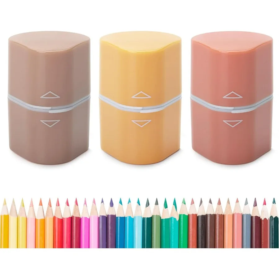 Handheld Pencil Sharpener Set with Three Holes