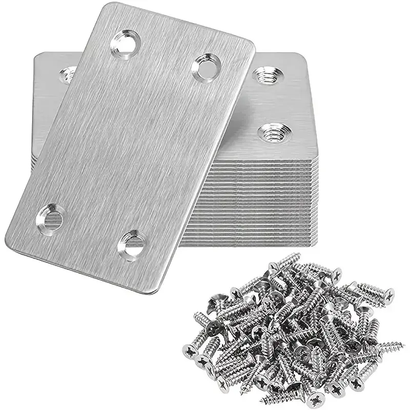10Pcs Stainless Steel Angle Code Fixing Bracket Iron Plate for Furniture Quick Links stainless steel angle bracket angled furniture hardware furniture hardware angle connector angle bracket