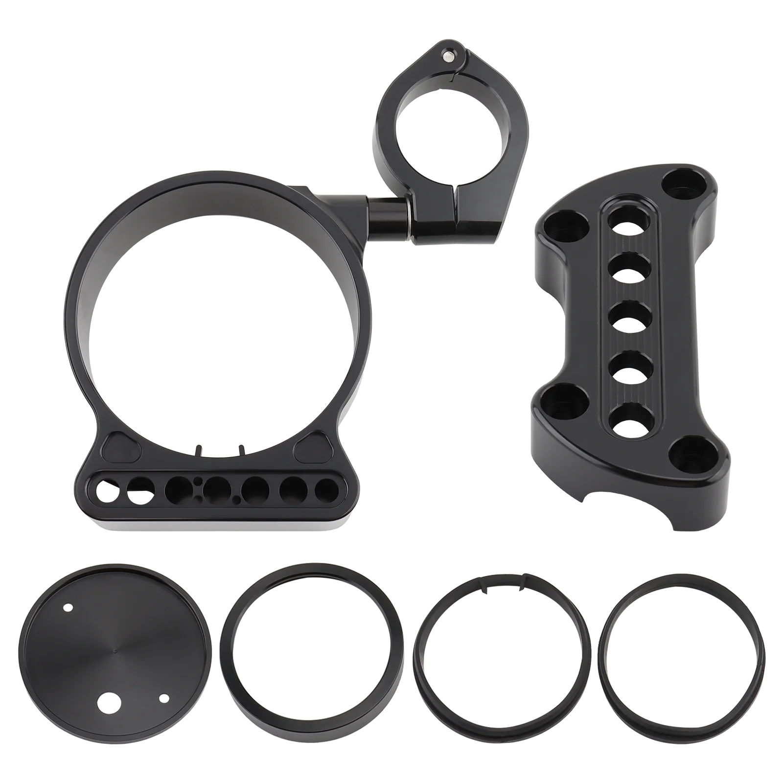 Staffa Tachimetro Universale Per Moto - Supporto Contachilometri Da 8.5mm Nero Per Personalizzazione - Foto 12