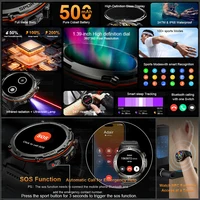 New 3ATM Waterproof Outdoor 365nm UV+ infrared GPS Track Smart Watch 1.39-Inch AMOLED Screen 500 Mah BT Call Watches For Xiaomi 2