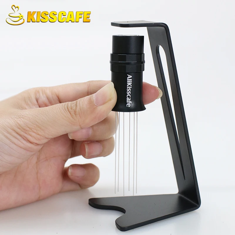 Outil De Distribution De Café, Outil De Distribution De Café Réglable 8 Aiguilles 0.4mm, Support Magnétique Rangement, Mélangeur Magnétique Pour Accessoires De Café