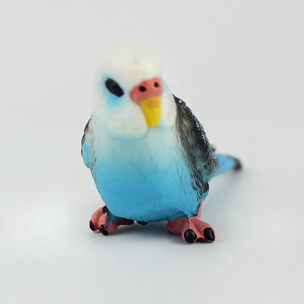 Creative Simulation Parakeet Parrot Landscape Ornament Miniature Animal Model Lawn Figurine Artificial Bird Photography Props