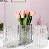 Transparent Glacier Wrinkle Glass Vase Hydroponics Flower Pots Desk Decoration Flowers Arrangement Floral Vase Modern Home Decor 4